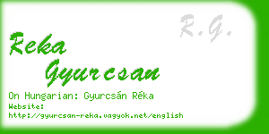 reka gyurcsan business card