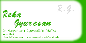 reka gyurcsan business card